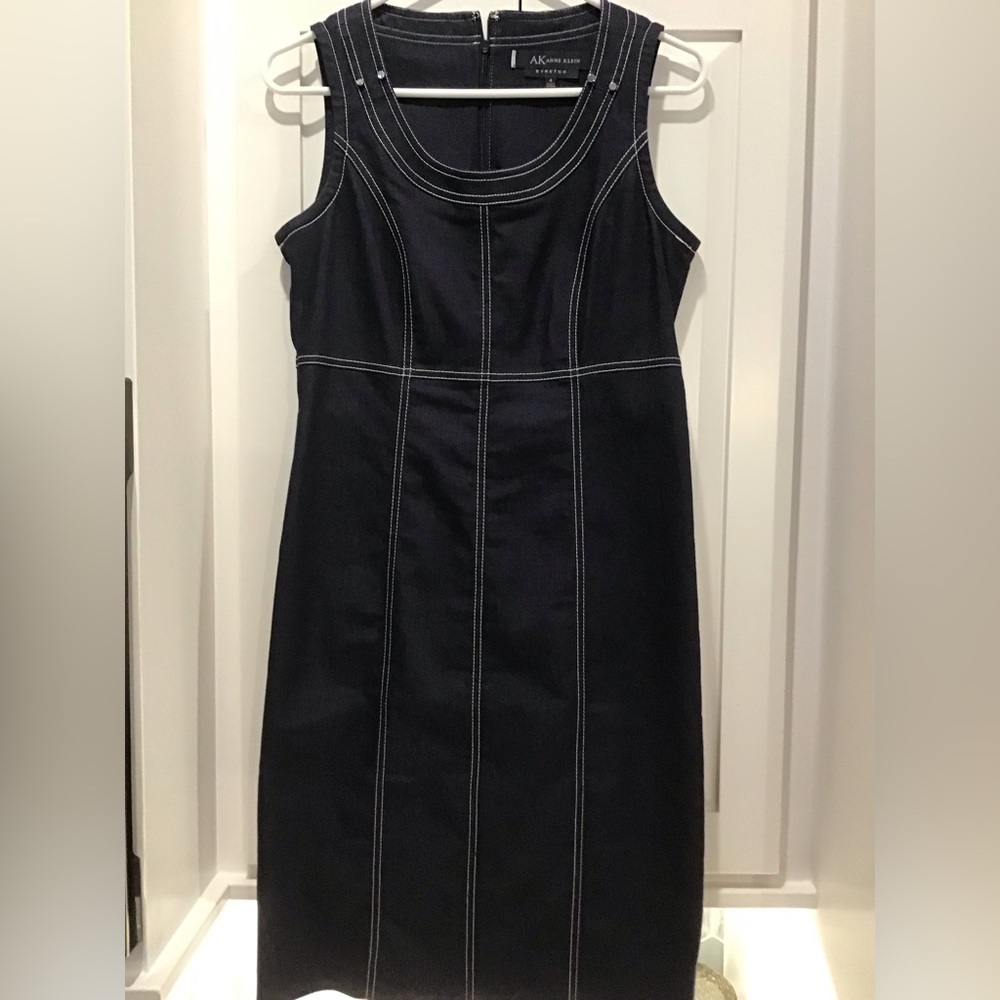 Anne Klein Navy Stretch Dress